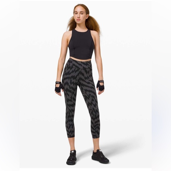 Lululemon Wunder Train High Rise Tight Leggings 24” Asia Fit Graphite Grey Black - Picture 1 of 9